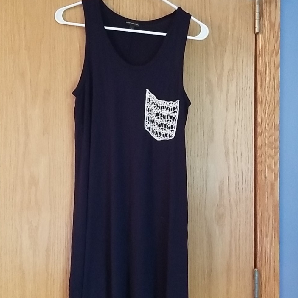Cotton navy dress